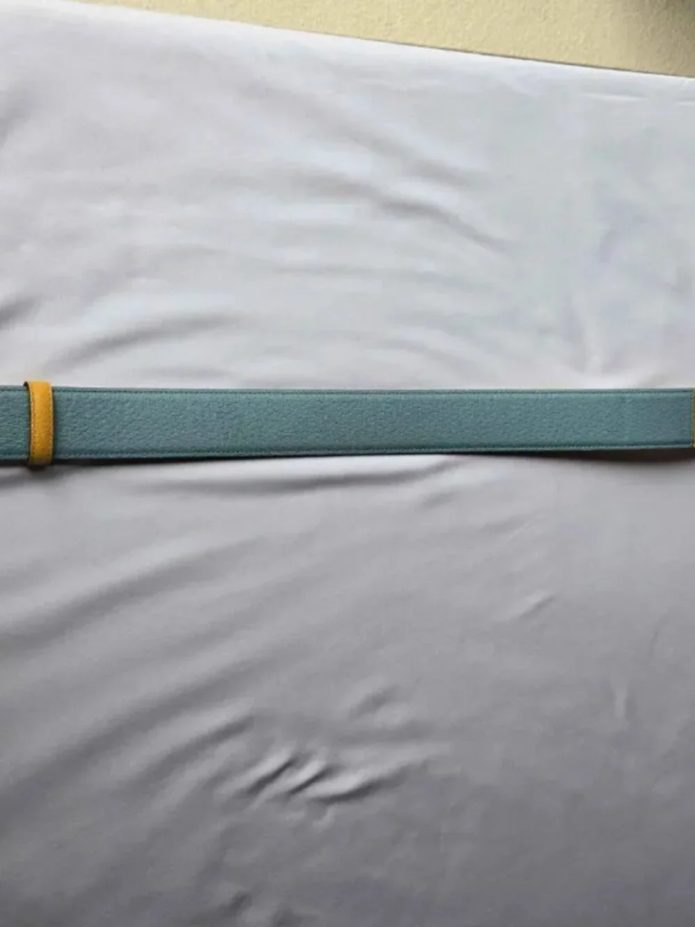 Gucci Reversible Memorable Buckle Belt Yellow Blue 105/42